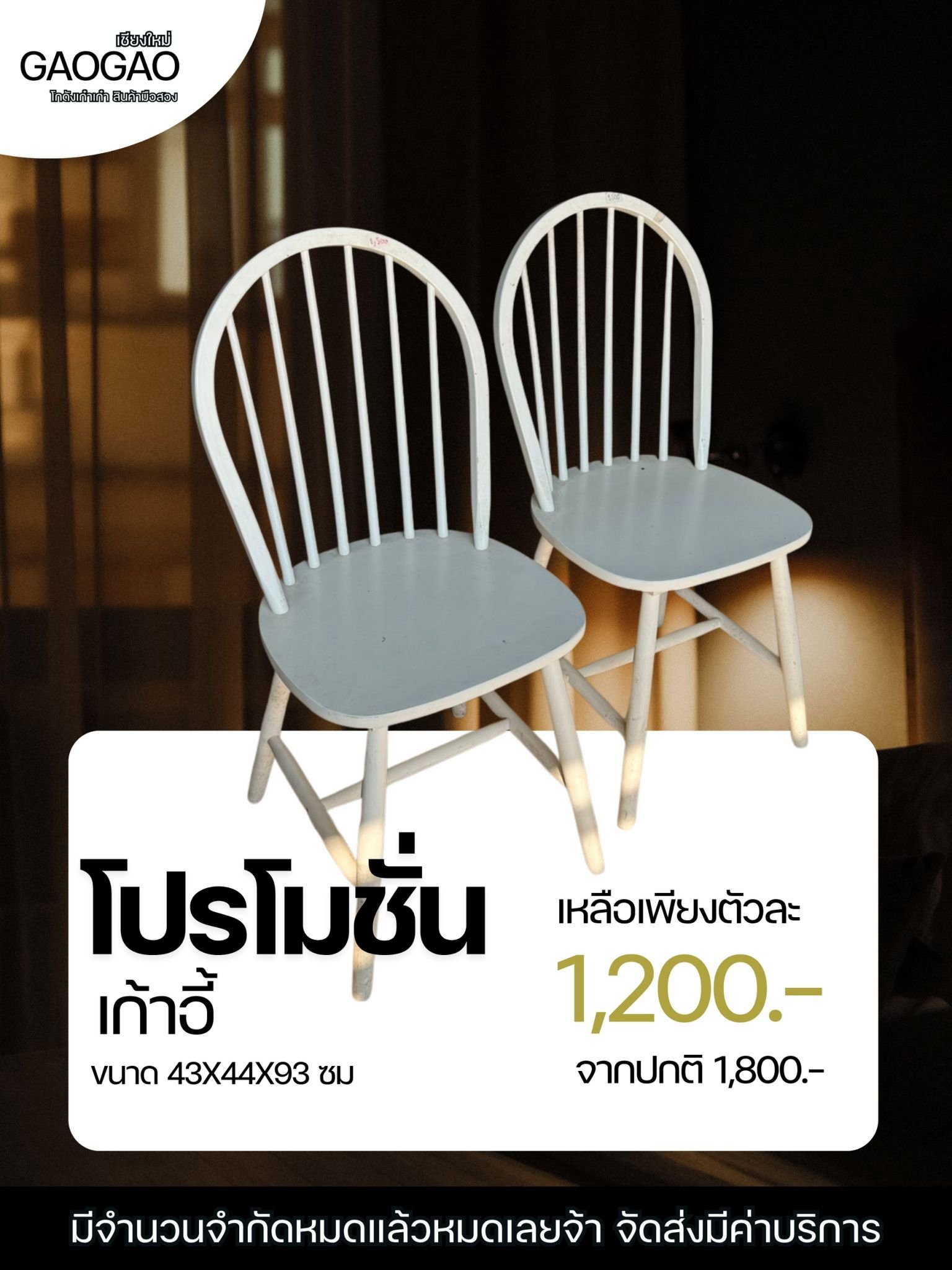 เก้าอี้ 43x44x93cm